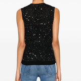 Top in maglia Melyssa con paillettes in nero Golden Goose - donna 