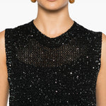 Top in maglia Melyssa con paillettes in nero Golden Goose - donna 