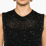 Top in maglia Melyssa con paillettes in nero Golden Goose - donna 