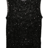 Top in maglia Melyssa con paillettes in nero Golden Goose - donna 