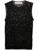 Melyssa sequined knit top in black Golden Goose - women