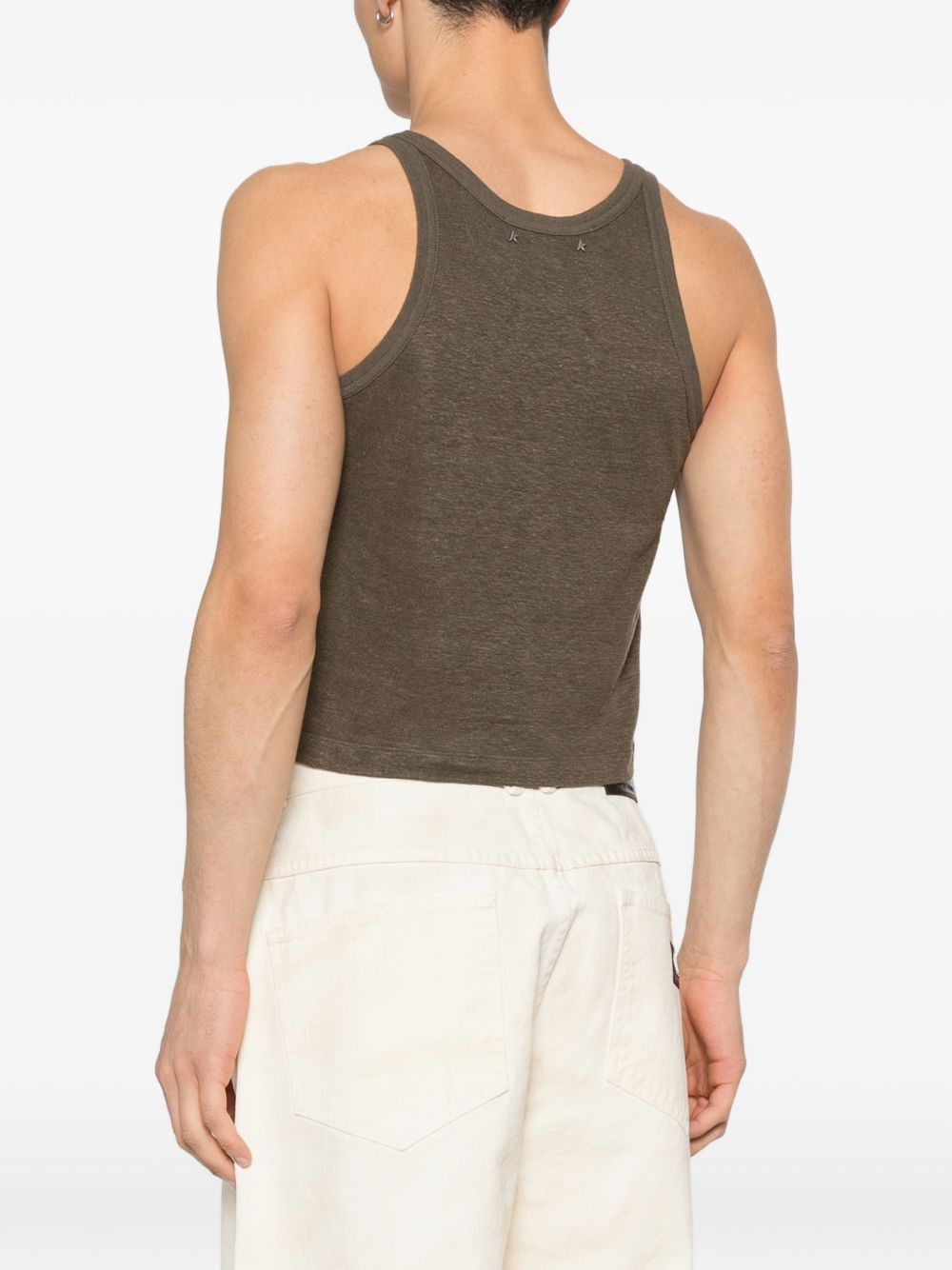 Canotta mara con stampa in verde Golden goose - unisex 