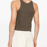 Canotta mara con stampa in verde Golden goose - unisex 