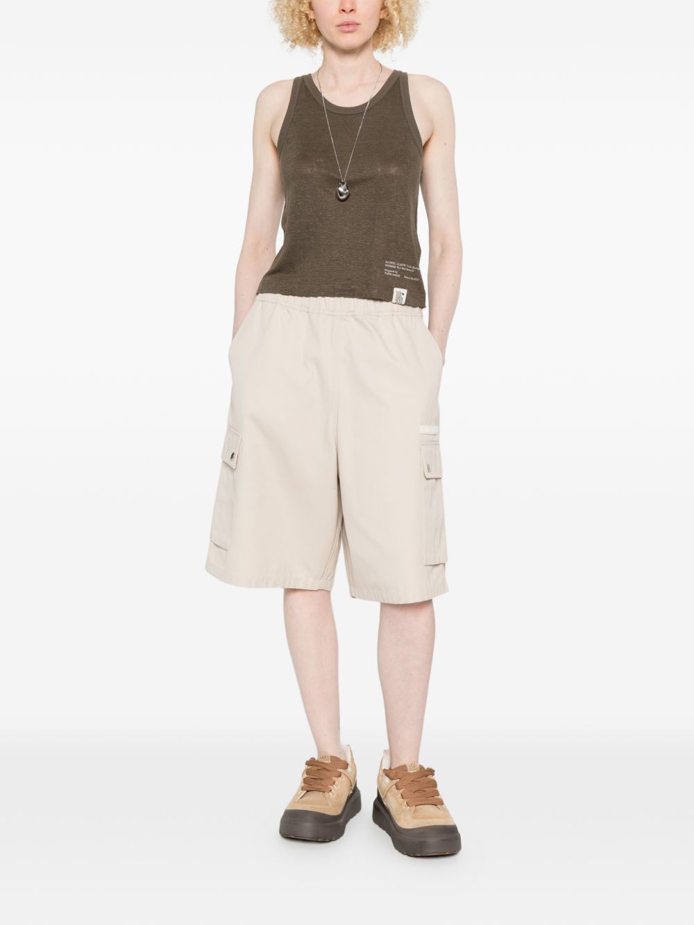 Canotta mara con stampa in verde Golden goose - unisex 