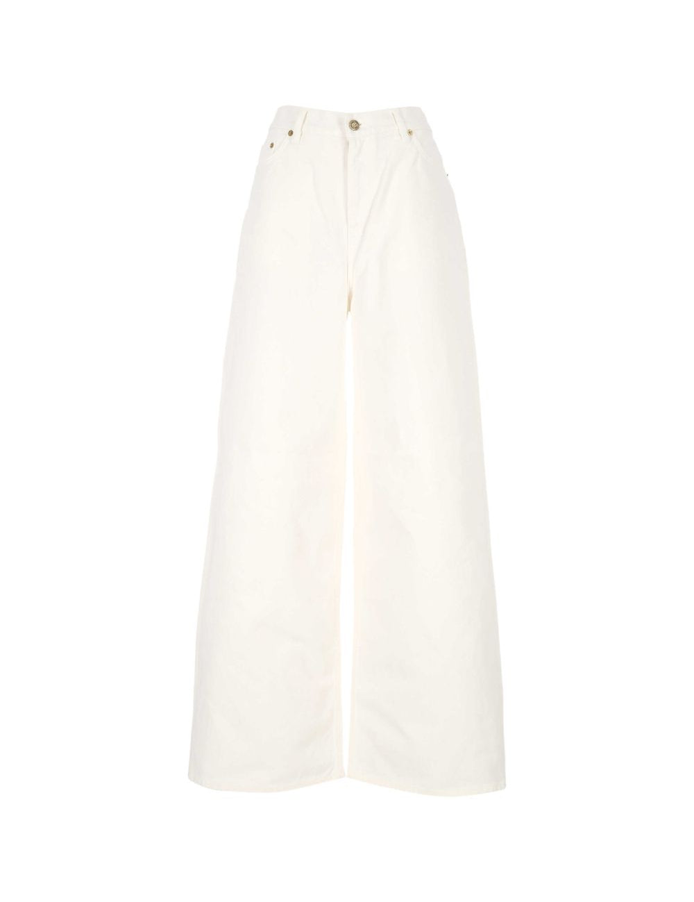 Jeans a gamba ampia in bianco Golden goose - donna 