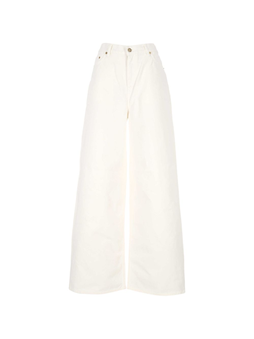 Jeans a gamba ampia in bianco Golden goose - donna 