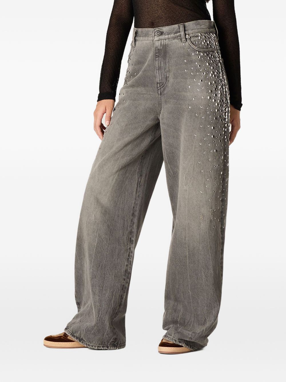 Jeans Melody con borchie in grigio Golden goose - donna 