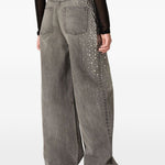 Jeans Melody con borchie in grigio Golden goose - donna 