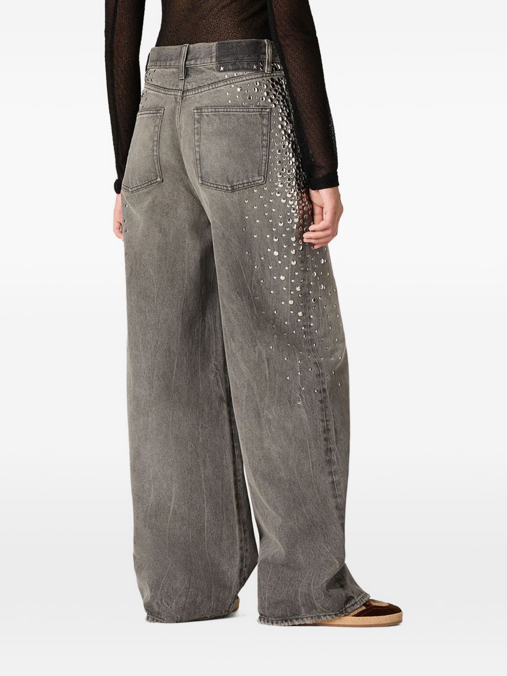 Jeans Melody con borchie in grigio Golden goose - donna 