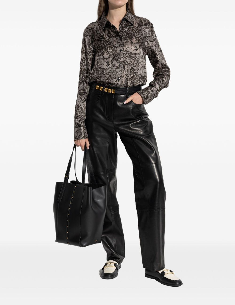 CAMICIA A STAMPA FLOREALE IN GRIGIO GOLDEN GOOSE - DONNA 
