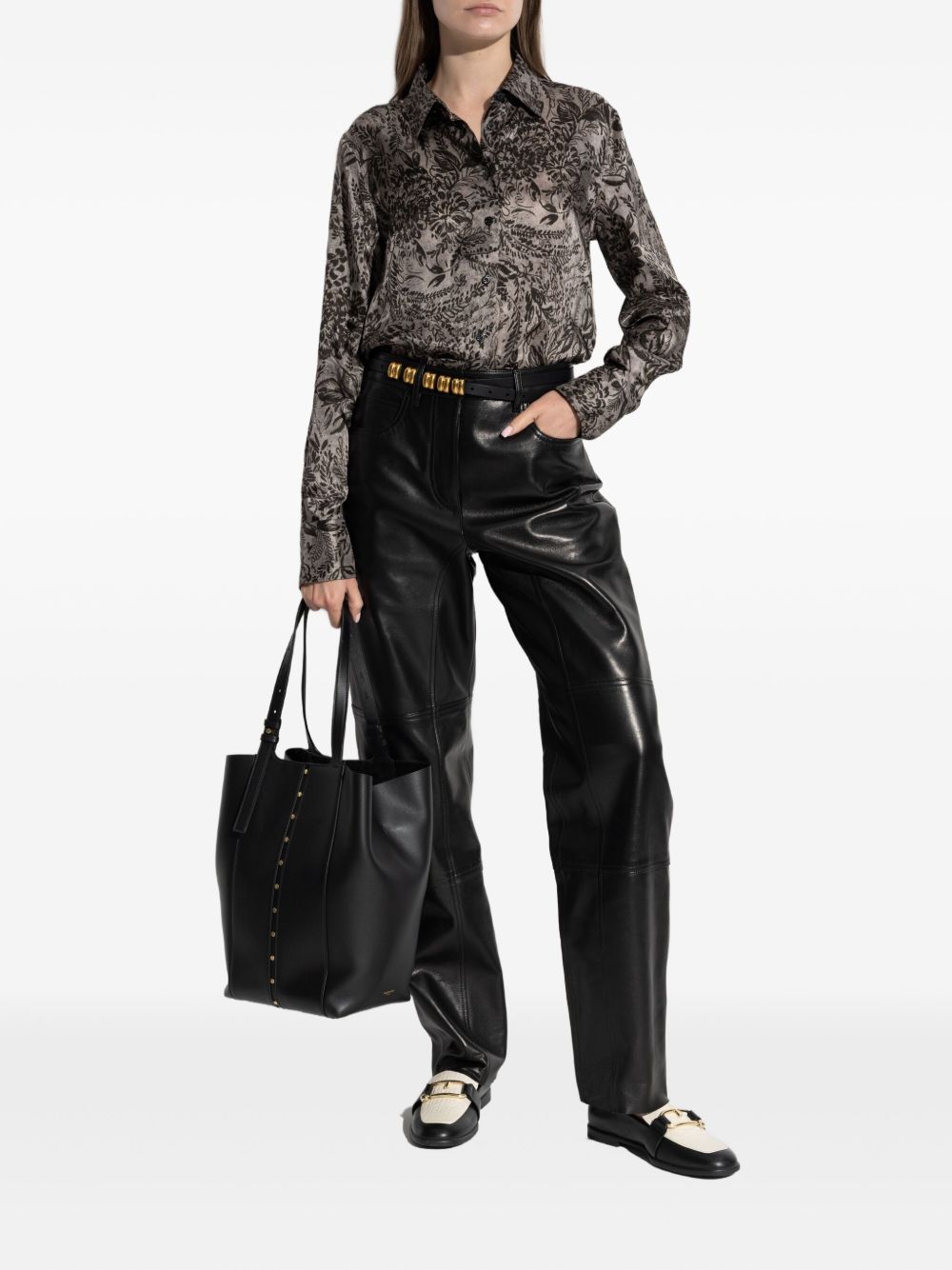 CAMICIA A STAMPA FLOREALE IN GRIGIO GOLDEN GOOSE - DONNA 
