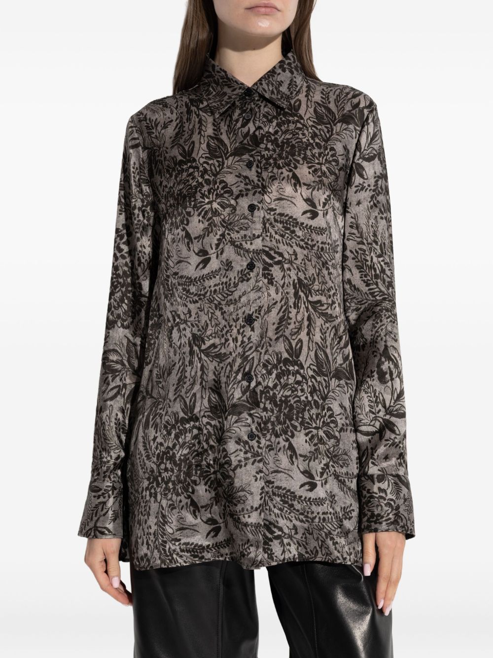 CAMICIA A STAMPA FLOREALE IN GRIGIO GOLDEN GOOSE - DONNA 