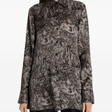 CAMICIA A STAMPA FLOREALE IN GRIGIO GOLDEN GOOSE - DONNA 