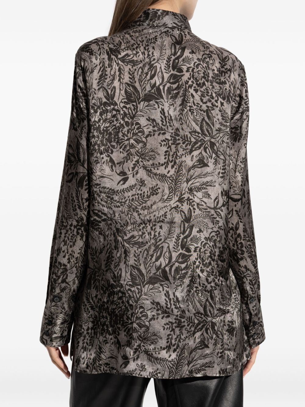 CAMICIA A STAMPA FLOREALE IN GRIGIO GOLDEN GOOSE - DONNA 