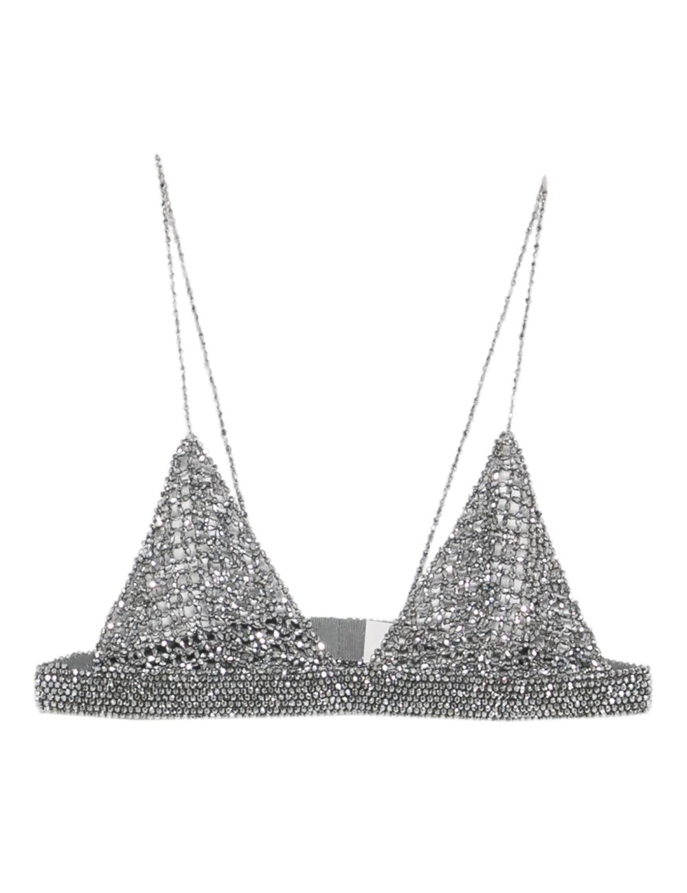 Top con perline in argento Golden goose - donna 