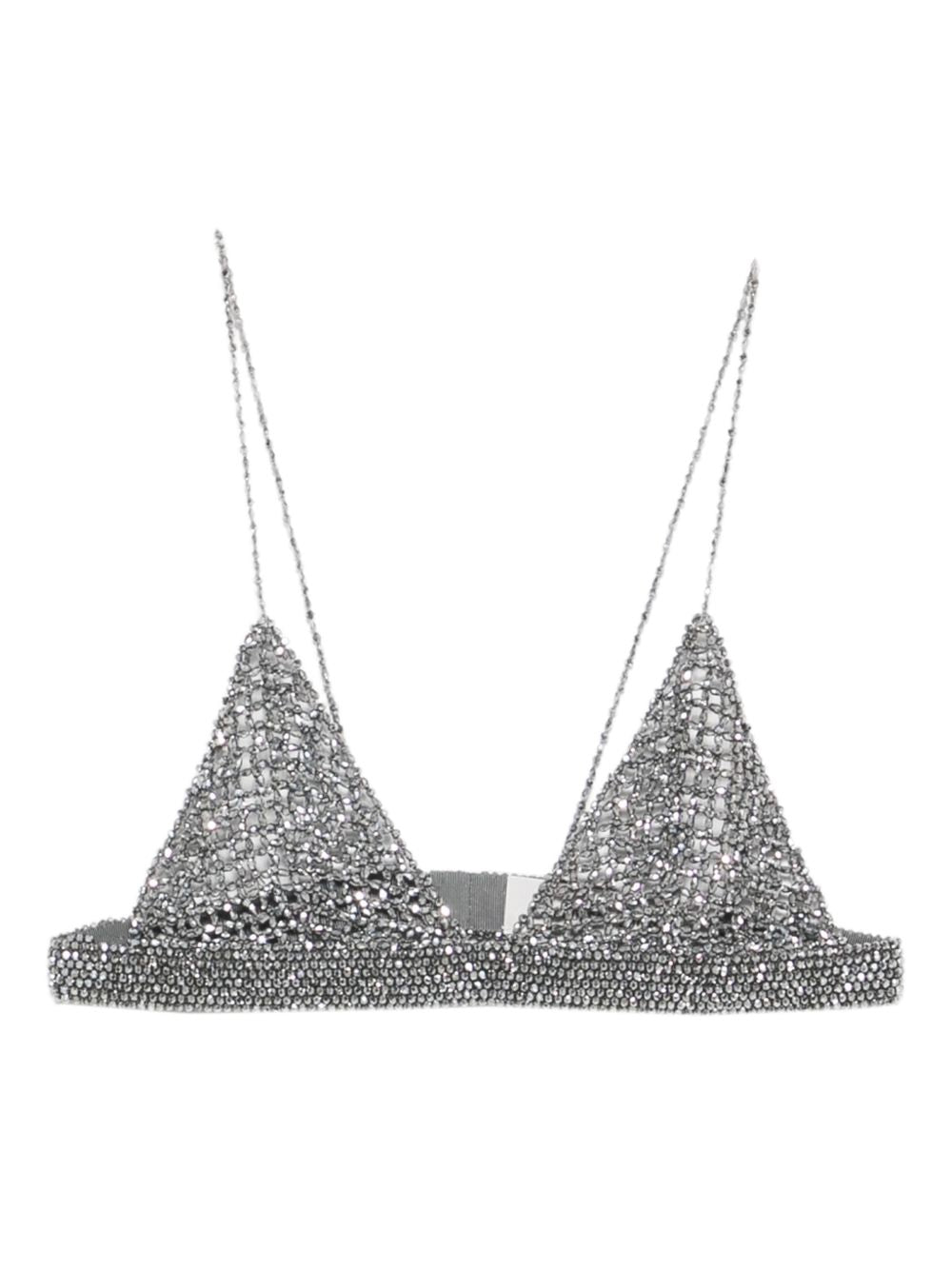 Top con perline in argento Golden goose - donna 