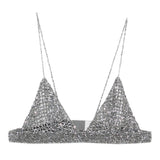 Top con perline in argento Golden goose - donna 