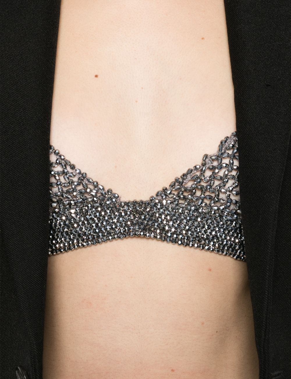 Top con perline in argento Golden goose - donna 
