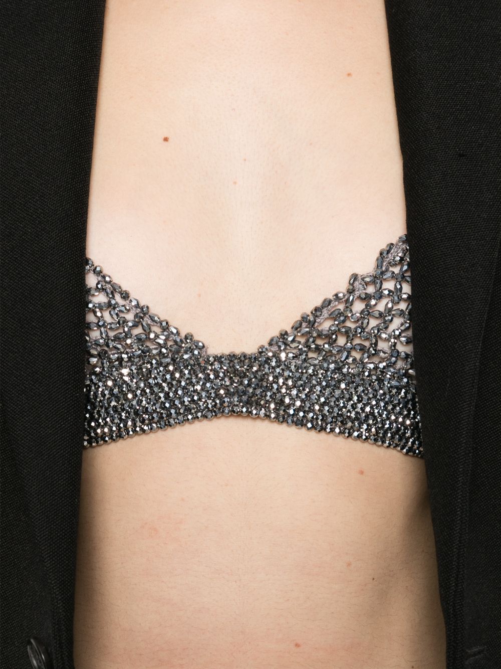 Top con perline in argento Golden goose - donna 