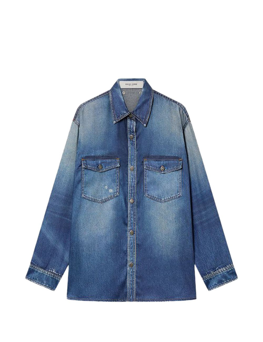 CAMICIA CON TASCHE IN BLU GOLDEN GOOSE - DONNA 