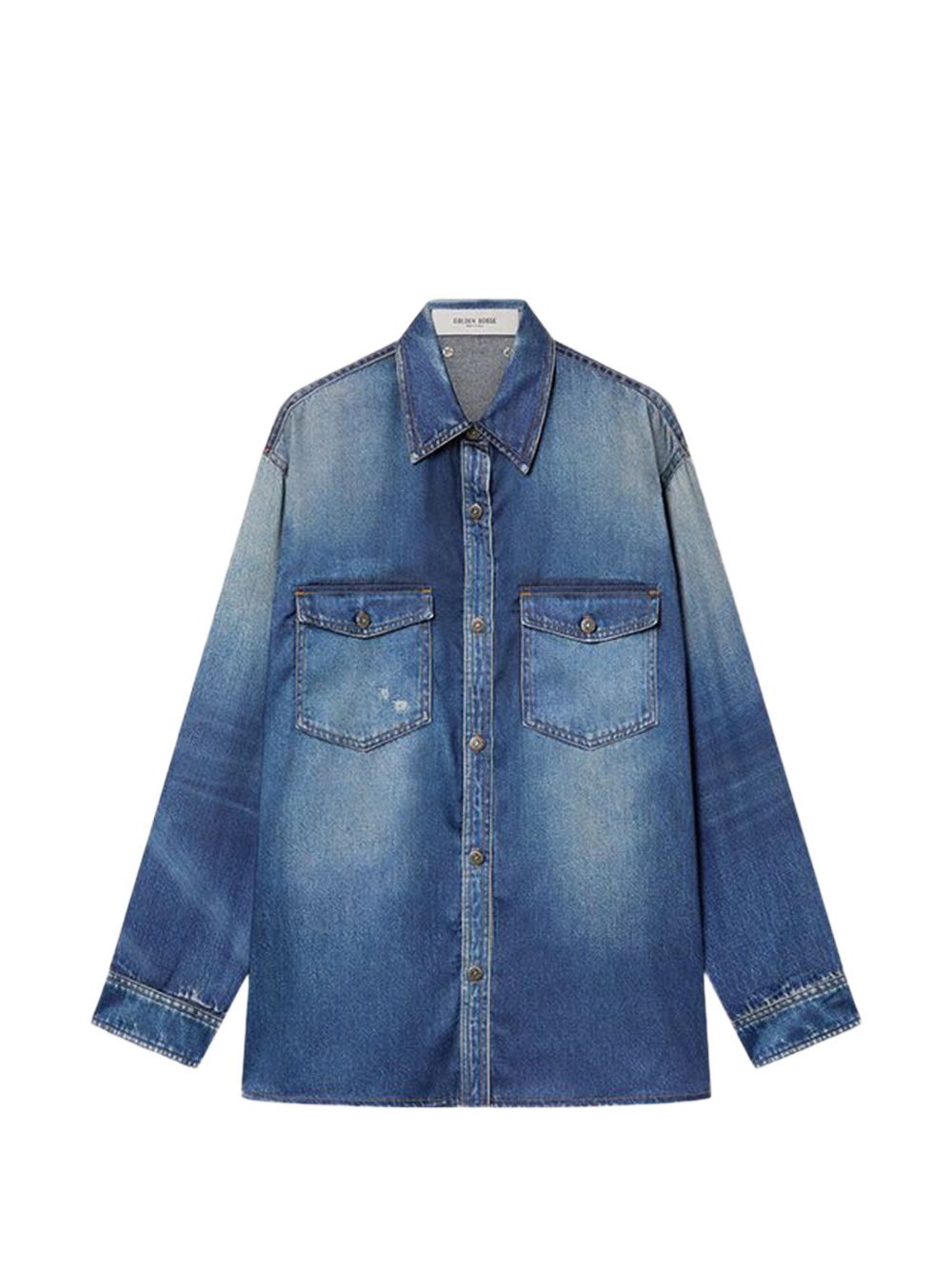 CAMICIA CON TASCHE IN BLU GOLDEN GOOSE - DONNA 