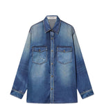 CAMICIA CON TASCHE IN BLU GOLDEN GOOSE - DONNA 