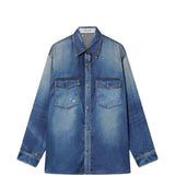 CAMICIA CON TASCHE IN BLU GOLDEN GOOSE - DONNA 