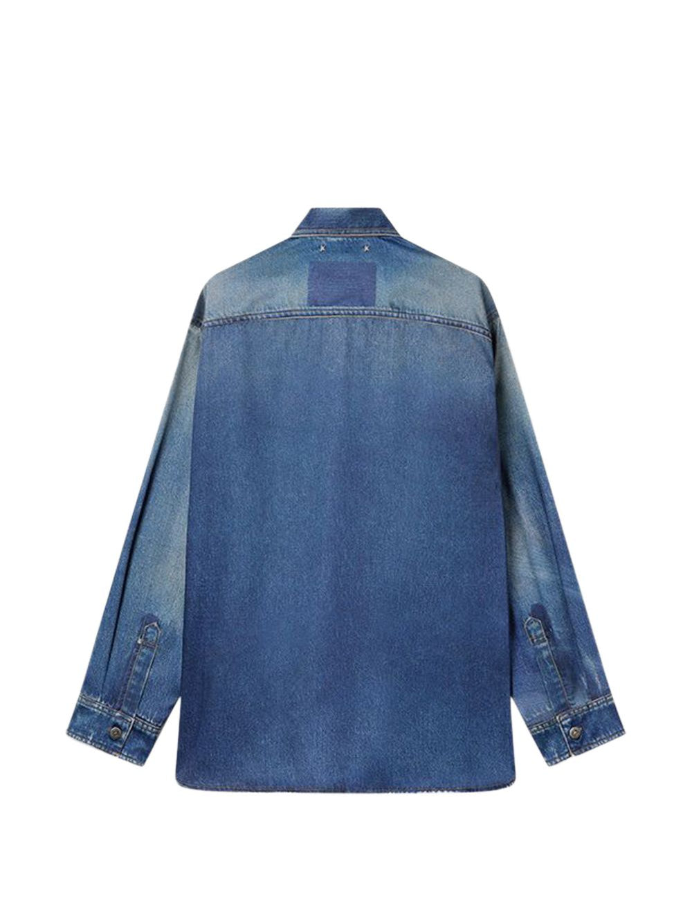 CAMICIA CON TASCHE IN BLU GOLDEN GOOSE - DONNA 
