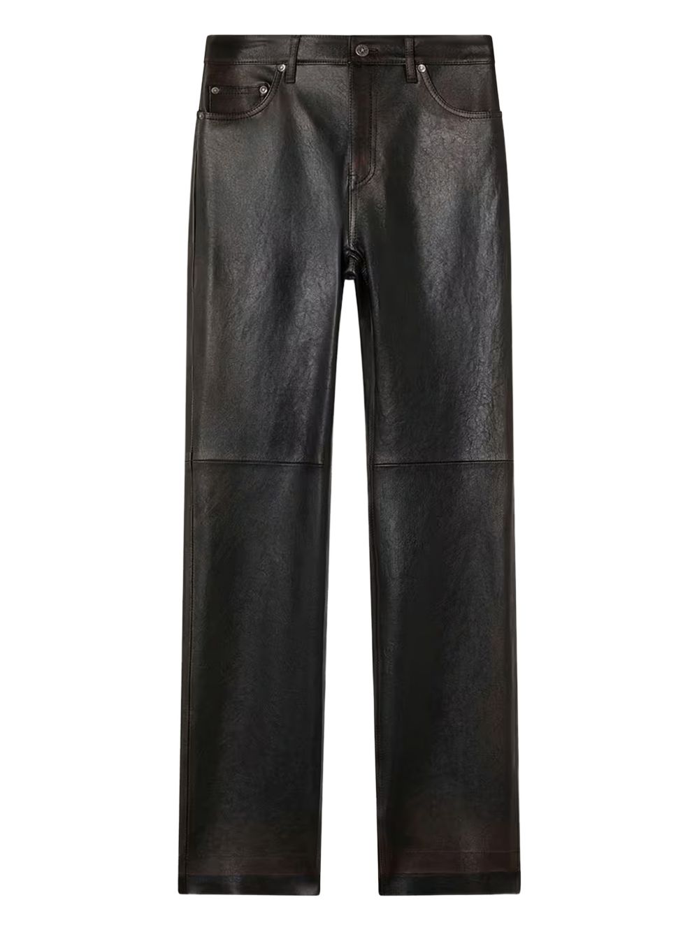 Jeans in pelle in nero Golden goose - donna 