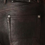 Jeans in pelle in nero Golden goose - donna 