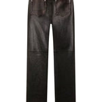 Jeans in pelle in nero Golden goose - donna 