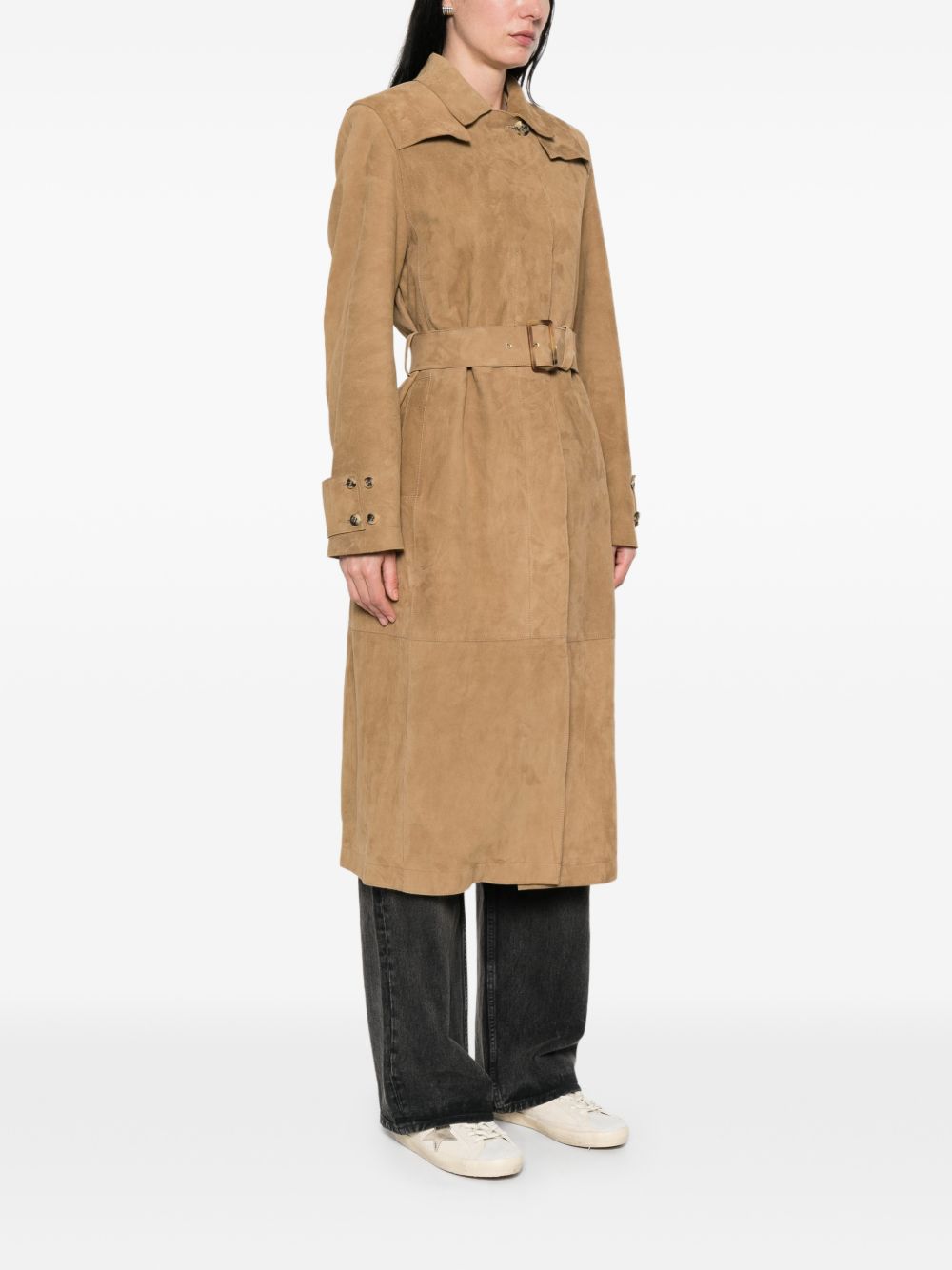 Cappotto con cintura in marrone Golden goose - donna 