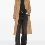 Cappotto con cintura in marrone Golden goose - donna 