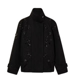 Giacca con paillettes in nero Golden goose - donna 