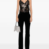 Top con scollo a V in nero Golden goose - donna 