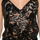 Top con scollo a V in nero Golden goose - donna 