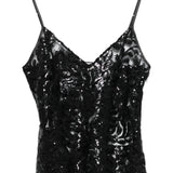 Top con scollo a V in nero Golden goose - donna 