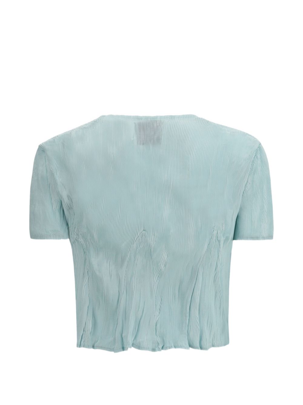 T-SHIRT a maniche corte plissettate in azzurro Gongdid design - donna 