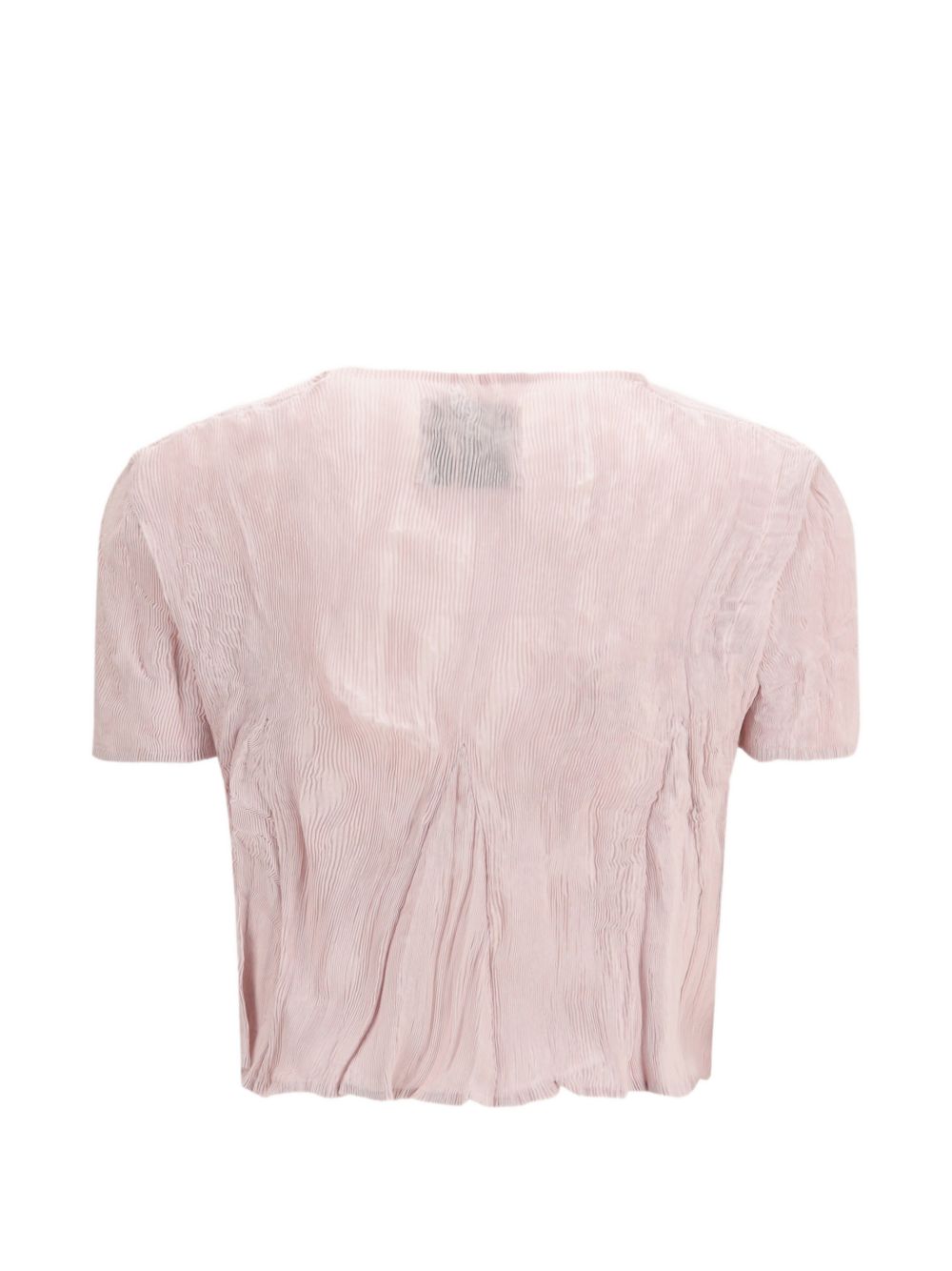 T-SHIRT a maniche corte plissettate in rosa Gongdid design - donna 