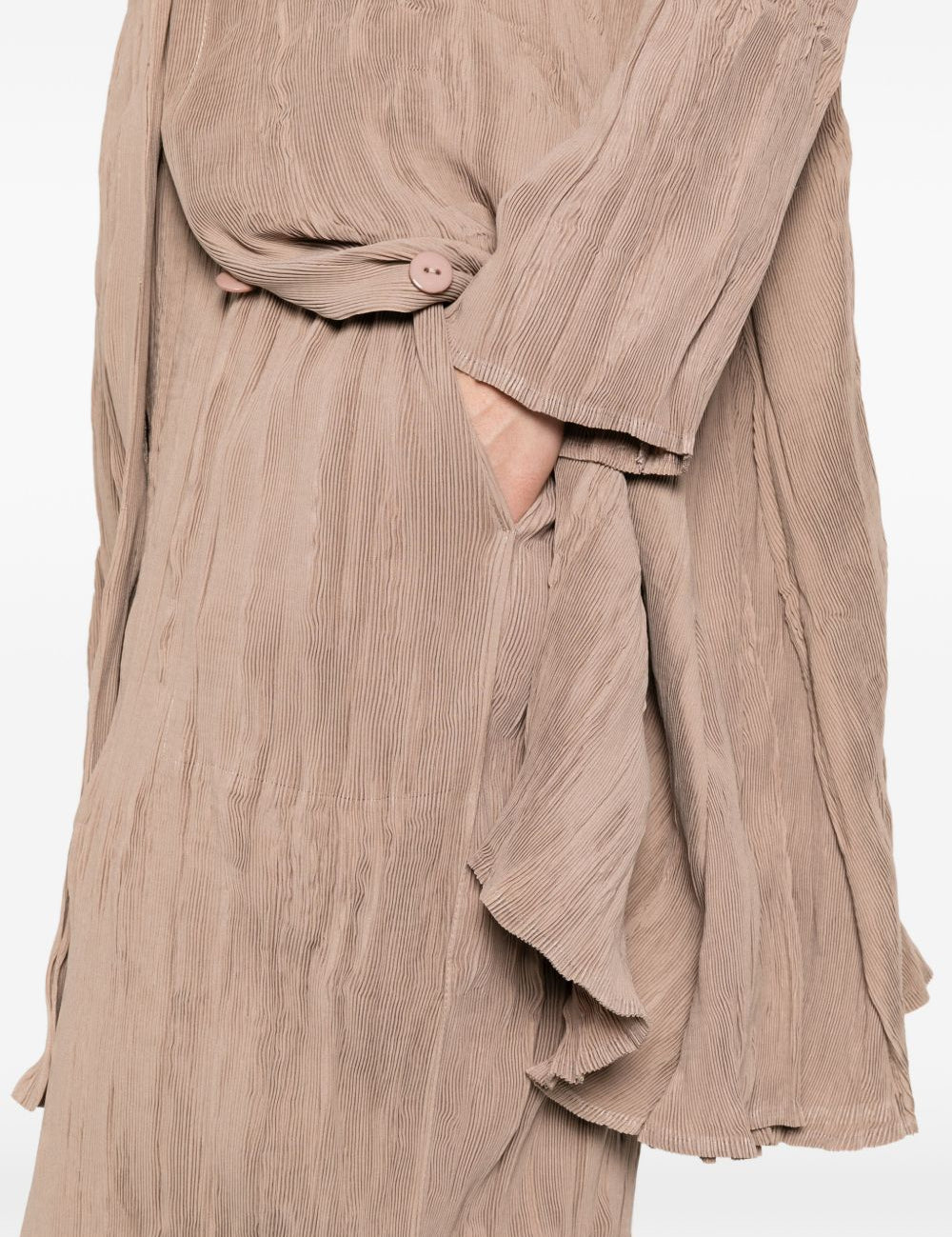 Pantaloni plissettati in marrone gongdid design - donna 