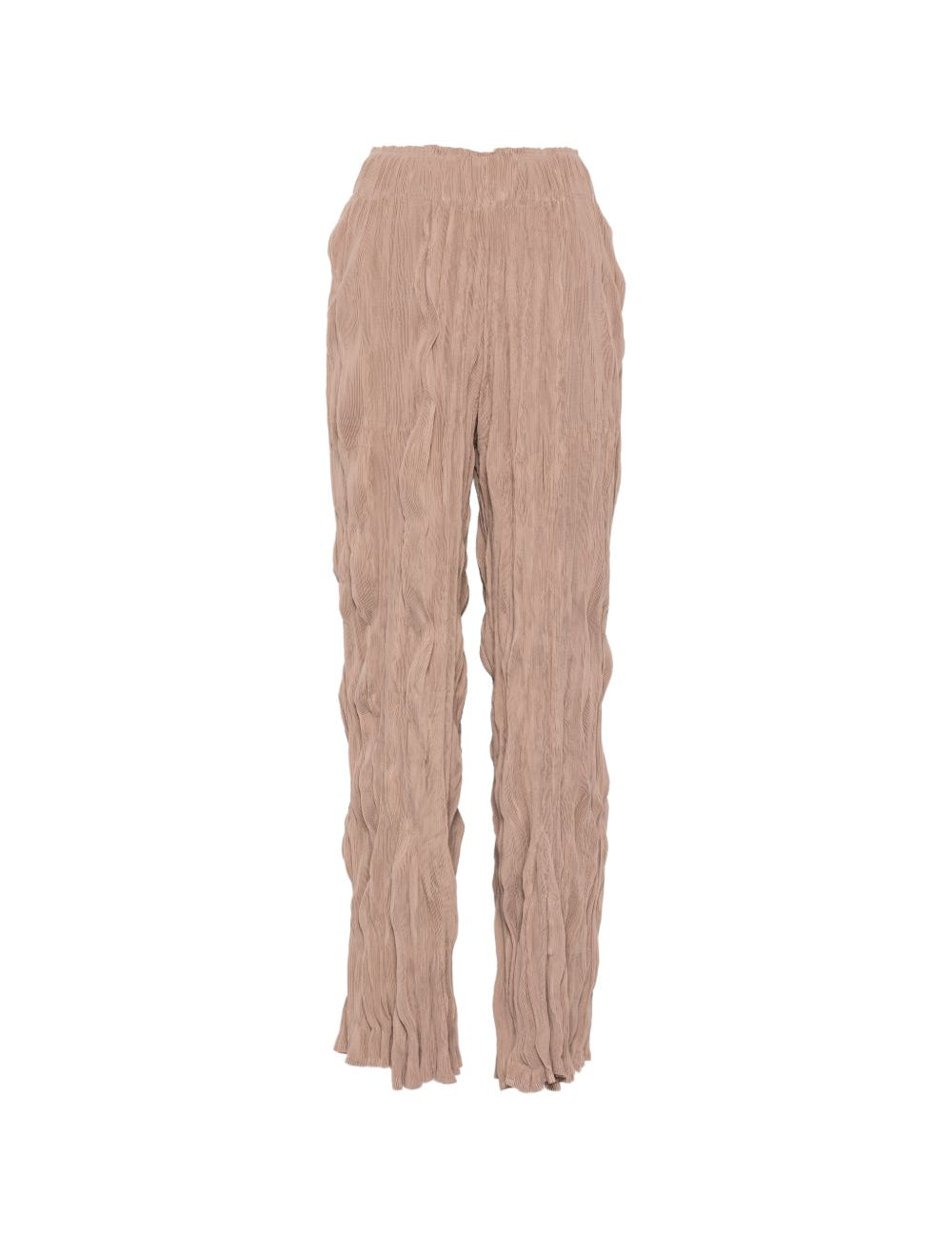 Pantaloni plissettati in marrone gongdid design - donna 