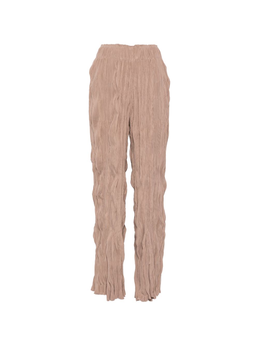 Pantaloni plissettati in marrone gongdid design - donna 