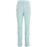 Pantaloni plissettati in azzurro gongdid design - donna 