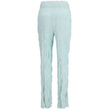 Pantaloni plissettati in azzurro gongdid design - donna 