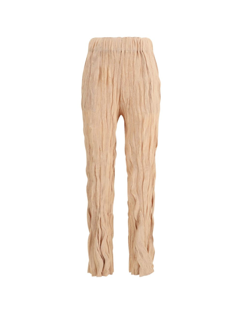 Pantaloni plissettati in rosa pesca gongdid design - donna 