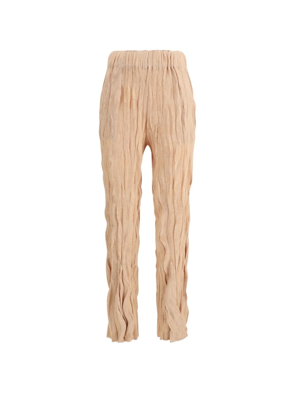 Pantaloni plissettati in rosa pesca gongdid design - donna 