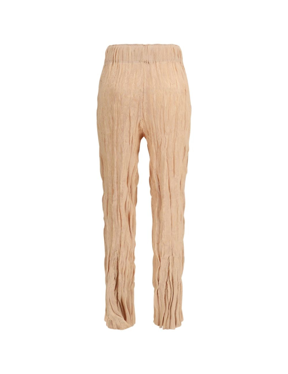 Pantaloni plissettati in rosa pesca gongdid design - donna 