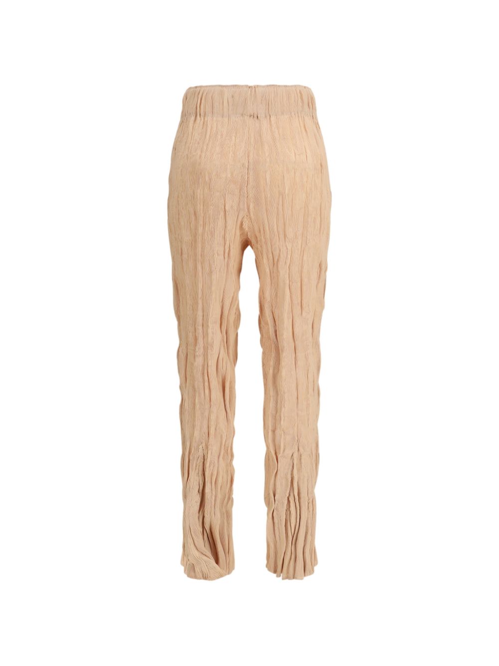 Pantaloni plissettati in rosa pesca gongdid design - donna 