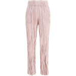 pantaloni plissettati in rosa gongdid design - donna 