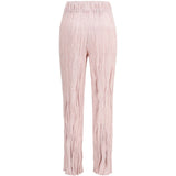 pantaloni plissettati in rosa gongdid design - donna 